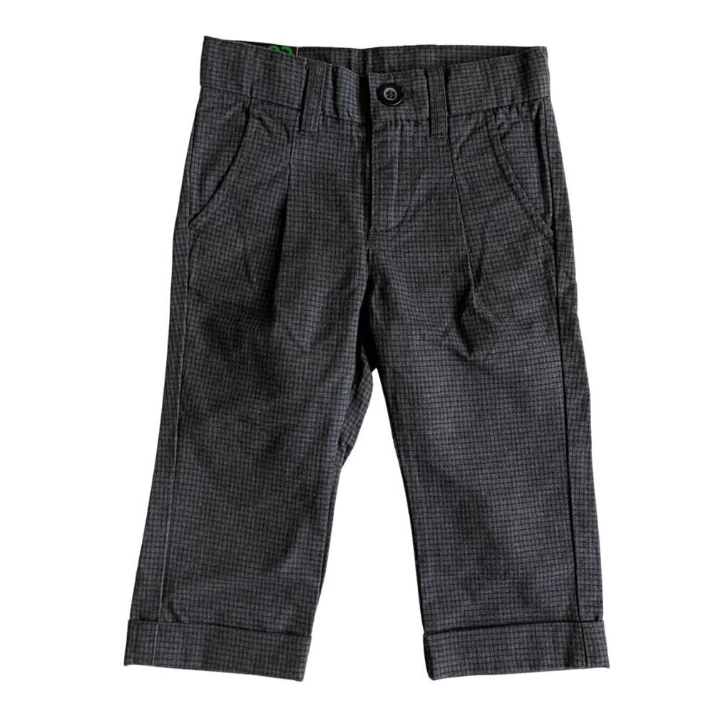 Benetton Class Boys Checkered Pants Size 12-18 Mo